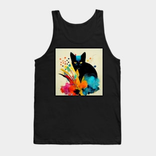 Abstract Cat Tank Top